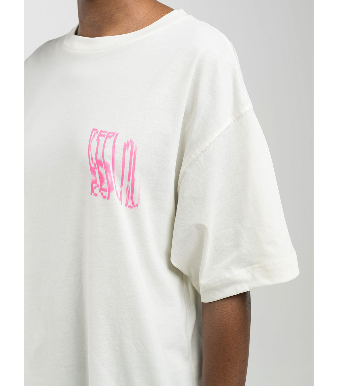 ボーイフィットコットンジャージーレタリングプリントTシャツ 詳細画像 バターホワイト 5